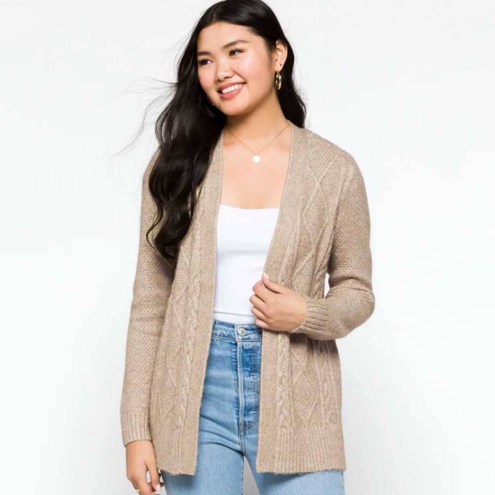 Market & Spruce Henry Heritage Cable Knit Cardigan sz 1X